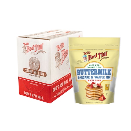 Bob's Red Mill Buttermilk Pancake And Waffle Mix 24 Oz. Bag, PK4